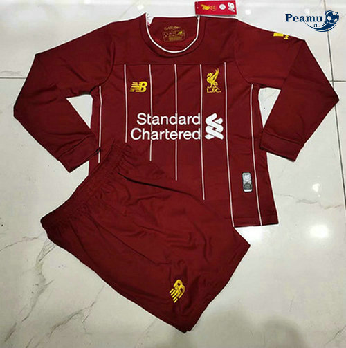 Maglia Calcio Liverpool Bambino Prima Manica lunga 2019-2020