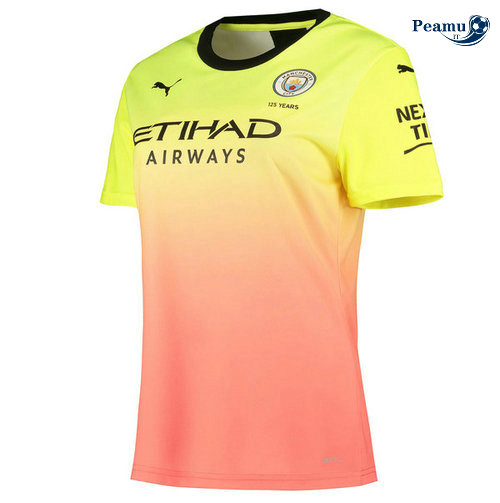 Maglia Calcio Manchester City Donna Terza Giallo/Rosa 2019-2020