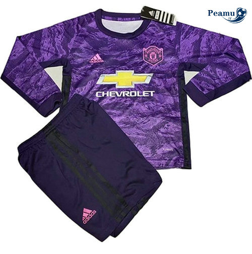 Maglia Calcio Manchester United Bambino Portiere Manica lunga Porpora 2019-2020