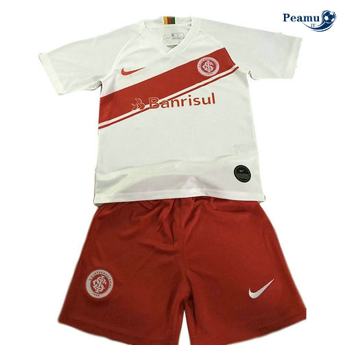 Maglia Calcio Brasileian Internacional Bambino Seconda Bianco Rosso 2019-2020