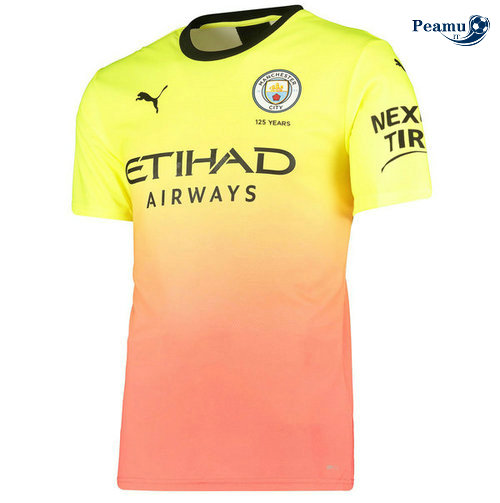 Maglia Calcio Manchester City Seconda Giallo/Rosa 2019-2020