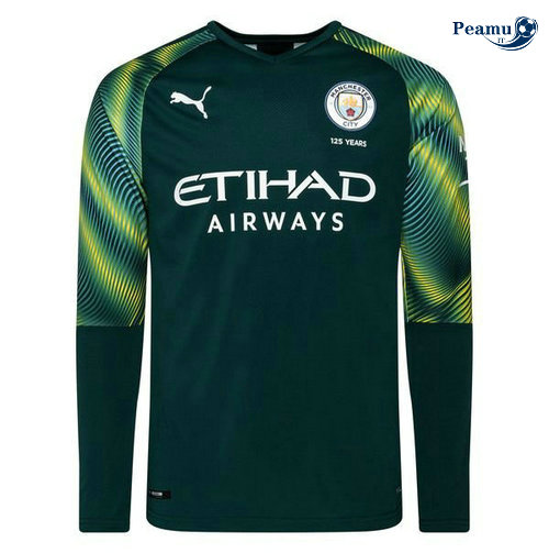 Maglia Calcio Manchester City Portiere Verde Manica lunga 2019-2020
