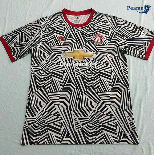Maglia Calcio Manchester United pre-match Nero/Bianco 2020-2021