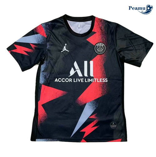 Maglia Calcio PSG Jordan Pre-Match Nero 2019-2020