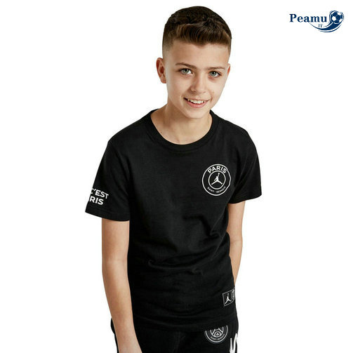 Maglia Calcio PSG Jordan Junior training Logo Nero 2019-2020