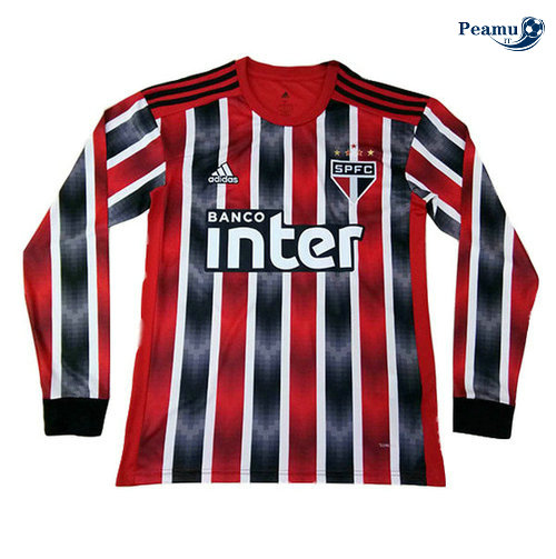 Maglia Calcio Sao Paulo Seconda Manica lunga Rosso 2019-2020