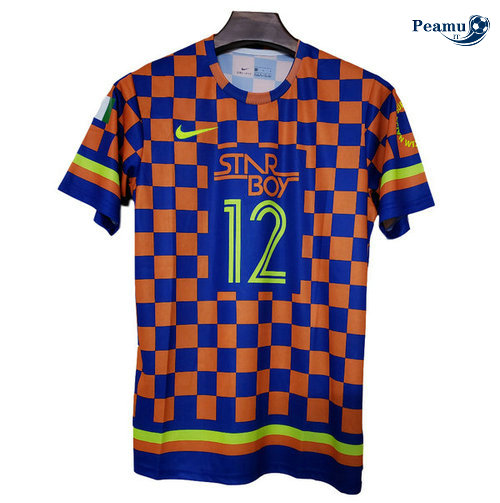 Maglia Calcio Nigeria Plaid Arancione/Azzurro