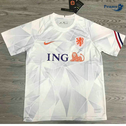 Maglia Calcio Paesi Bassi Seconda Bianco 2020-2021