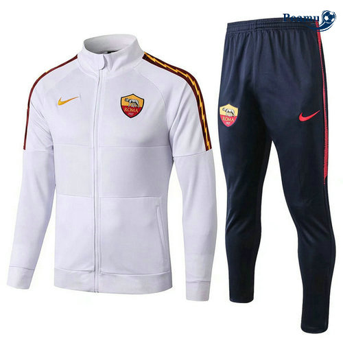 Tuta Calcio - Giacca AS Roma Bianco/Blu navy 2019-2020