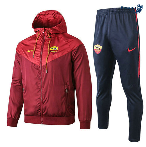 Tuta Calcio - Giacca con cappuccio A Vento AS Roma Rosso/Blu navy 2019-2020
