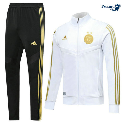 Tuta Calcio - Giacca Algeria Bianco/Nero 2019-2020 Collo Alto