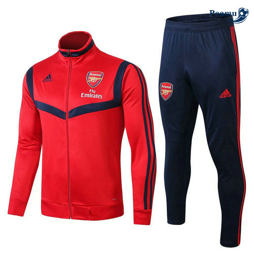 Tuta Calcio - Giacca Arsenal Rosso/Azzurro 2019-2020 Collo Alto
