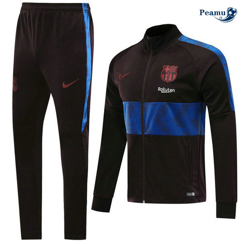 Tuta Calcio - Giacca Barcellona Nero/Azzurro 2019-2020