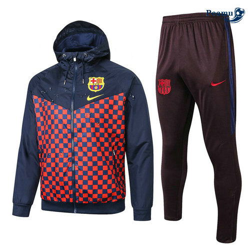 Tuta Calcio - Giacca A Vento Barcellona Blu navy/Plaid Rosso 2019-2020