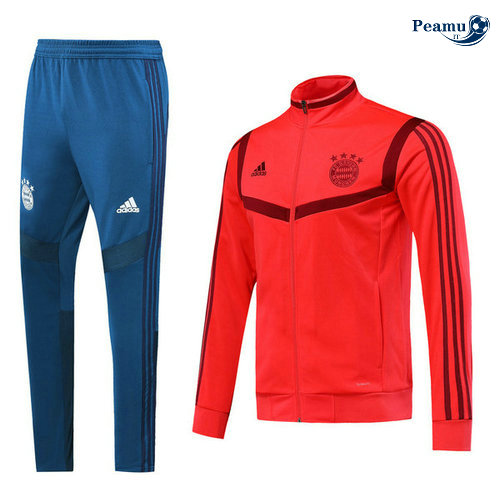 Tuta Calcio - Giacca Bayern Monaco Rosso Azzurro 2019-2020 M089