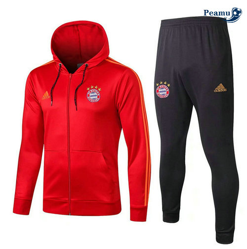 Tuta Calcio - Giacca con cappuccio Bayern Monaco Rosso/Blu navy 2019-2020