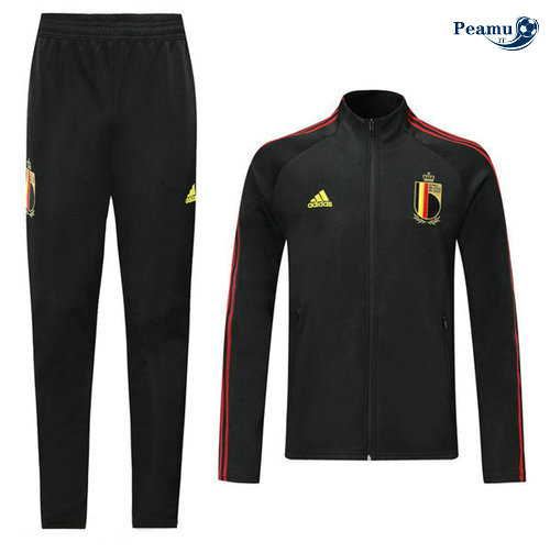 Tuta Calcio - Giacca Belgio Nero/Rosso 2019-2020