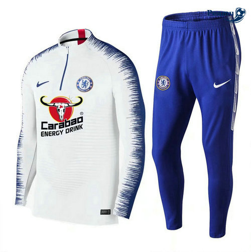 Tuta Calcio Chelsea Bianco Azzurro 2019-2020 M121