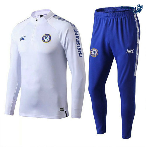 Tuta Calcio Chelsea Bianco Azzurro 2019-2020
