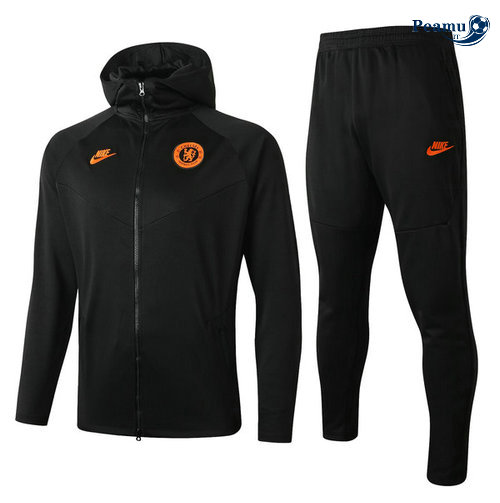 Tuta Calcio - Felpa con cappuccio Chelsea Nero 2019-2020