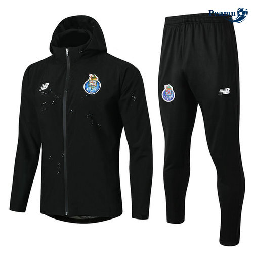 Tuta Calcio - Giacca con cappuccio A Vento FC Porto Nero 2019-2020