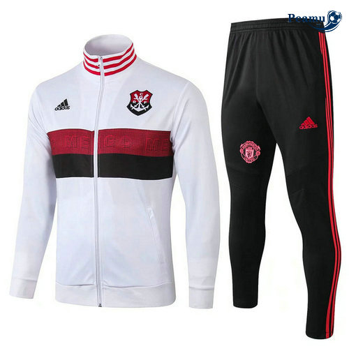 Tuta Calcio - Giacca Flamengo Bianco/Nero 2019-2020