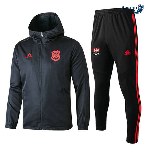 Tuta Calcio - Giacca con cappuccio A Vento Flamengo RJ Blu navy/Nero 2019-2020