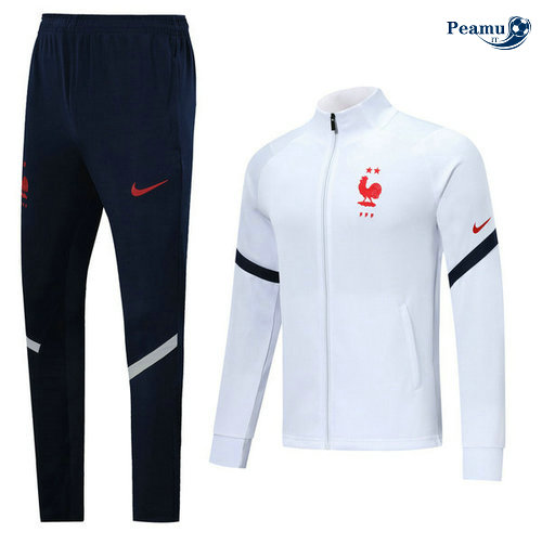 Tuta Calcio - Giacca Francia Bianco 2020-2021