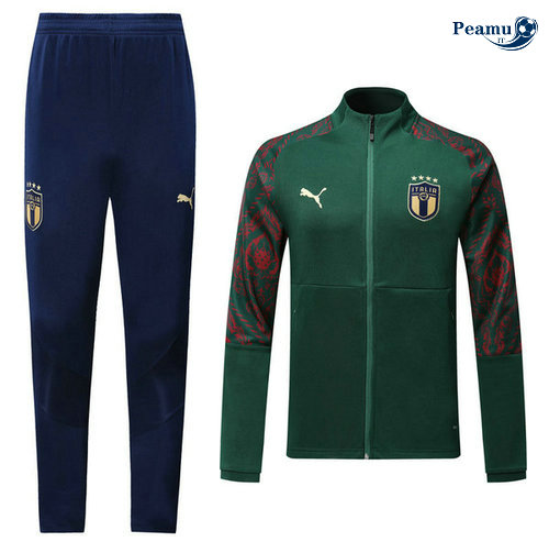 Tuta Calcio - Giacca Italia Verde/Blu navy 2019-2020