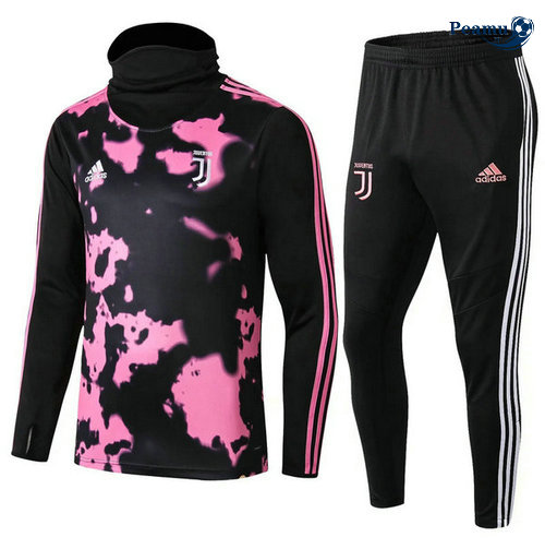 Tuta Calcio Juventus Nero/Rosa 2019-2020 Collo Alto