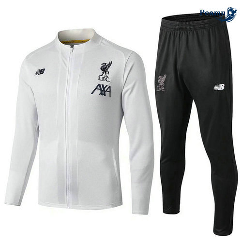 Tuta Calcio - Giacca Liverpool Bianco Nero 2019-2020