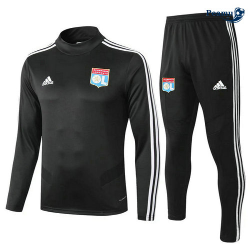 Tuta Calcio Lyon Nero 2019-2020 Collo Alto