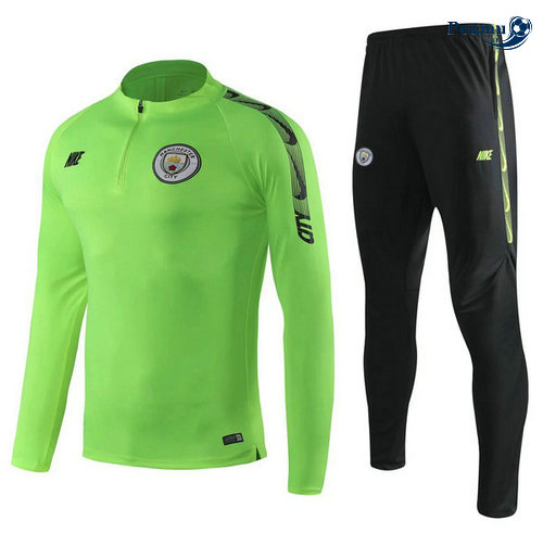 Tuta Calcio Manchester City Verde Nero 2019-2020