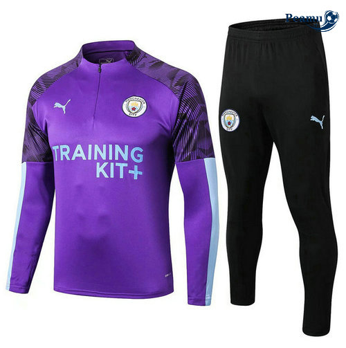 Tuta Calcio Manchester City Porpora Nero 2019-2020