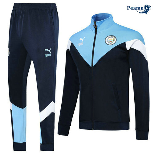 Tuta Calcio - Giacca Manchester City Azzurro/Blu navy 2019-2020
