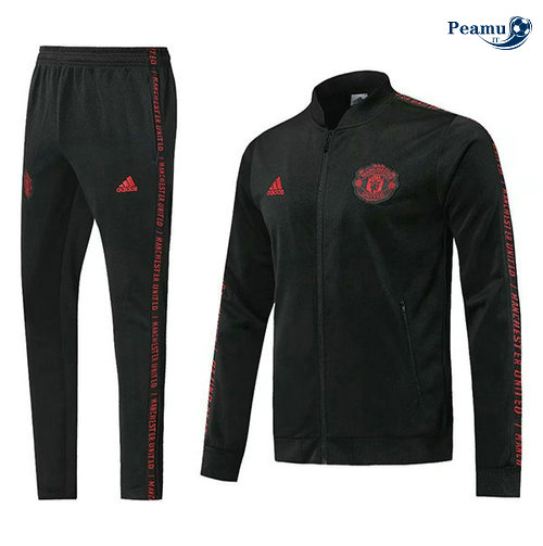 Tuta Calcio - Giacca Manchester United Nero/Rosso 2019-2020