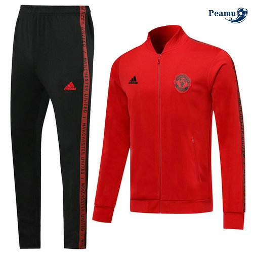 Tuta Calcio - Giacca Manchester United Nero Rosso 2019-2020