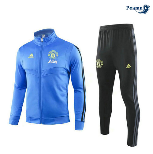 Tuta Calcio - Giacca Manchester United Azzurro/Nero 2019-2020