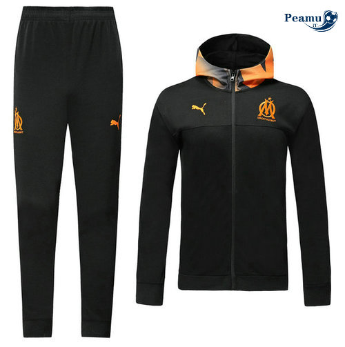 Tuta Calcio - Felpa con cappuccio Marsiglia Nero 2019-2020