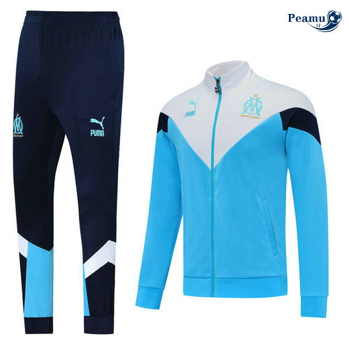 Tuta Calcio - Giacca Marsiglia Azzurro/Bianco 2019-2020