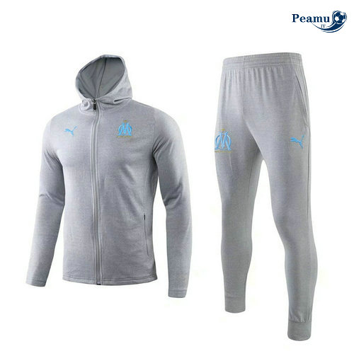 Tuta Calcio - Giacca con cappuccio Marsiglia Grigio 2019-2020