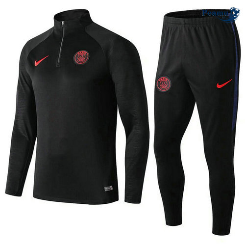 Tuta Calcio PSG Nero 2019-2020 Collo Alto