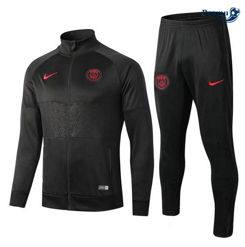 Tuta Calcio - Giacca PSG Nero 2019-2020 Collo Alto