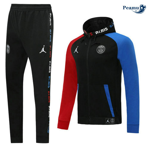 Tuta Calcio - Giacca con cappuccio PSG Jordan Azzurro/Rosso/Nero 2019-2020