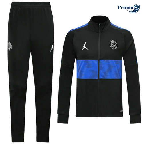 Tuta Calcio - Giacca PSG Nero/Azzurro 2019-2020