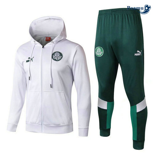 Tuta Calcio - Felpa con cappuccio Palmeiras Bianco 2019-2020