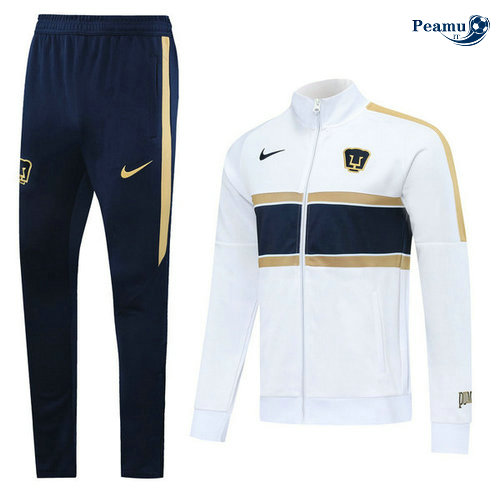 Tuta Calcio - Giacca Pumas Bianco/Blu 2020-2021