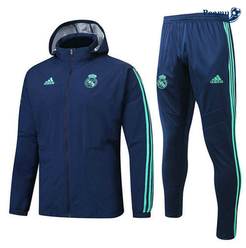 Tuta Calcio - Giacca con cappuccio A Vento Real Madrid Blu navy 2019-2020