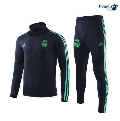 Tuta Calcio Real Madrid Champions League Blu navy/Azzurro Collo Alto 2019-2020
