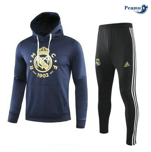 Tuta Calcio - Felpa con cappuccio Real Madrid Blu navy/Nero 2019-2020